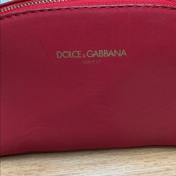 Dolce & Gabbana Make Up Red Dome Cosmetic Pouch with Gold Logo - Picture 12 of 12